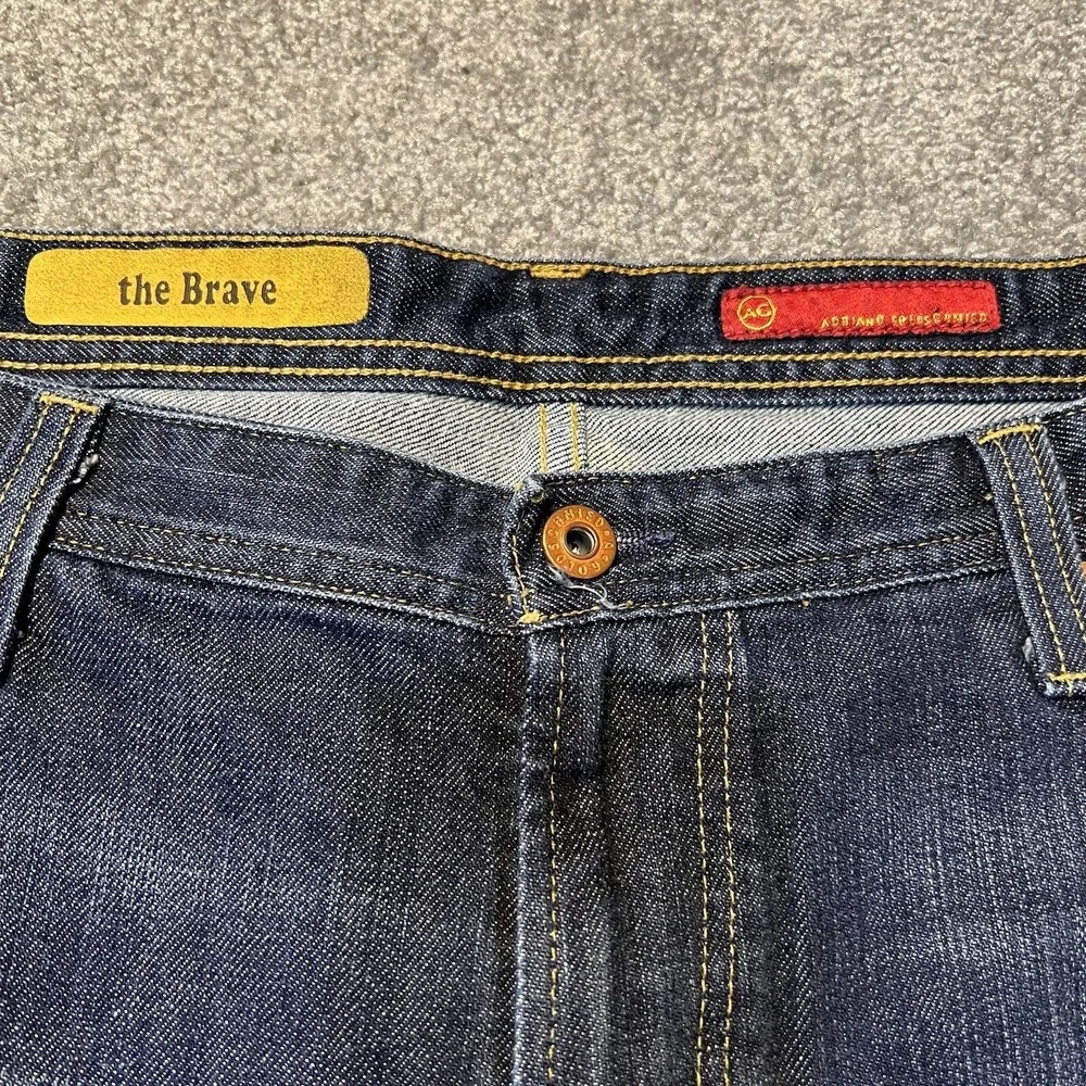 AG Adriano Goldschmied Jeans The Brave Men's Size 46x26‎ Stretch Blue Hemmed USA